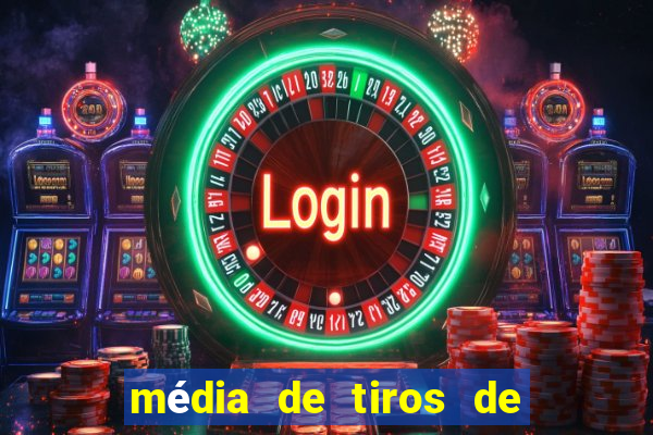 média de tiros de meta por jogo