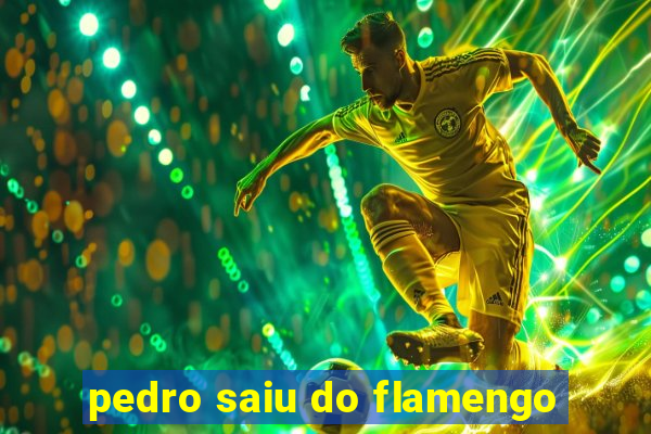 pedro saiu do flamengo